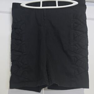 Nicole by Nicole Miller Black Flat Front Womens Shorts